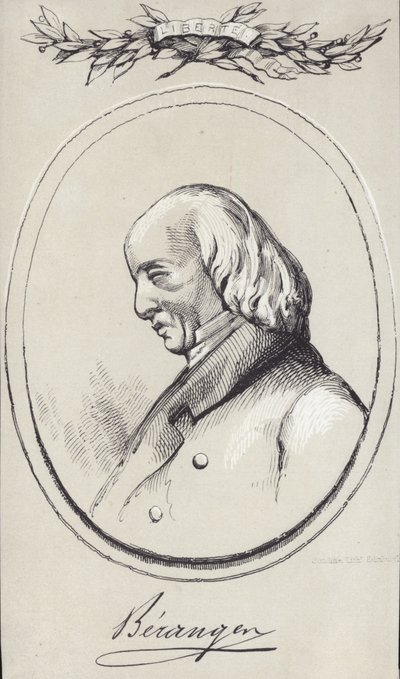 Portrett av Pierre-Jean de Beranger av English School