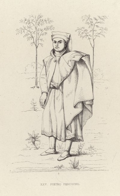 Portrett av Pietro Perugino av English School