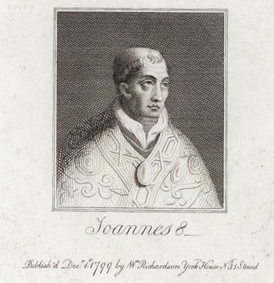 Portrett av pave Johannes VIII av English School