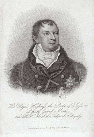 Portrett av prins Augustus Frederick, hertug av Sussex av English School