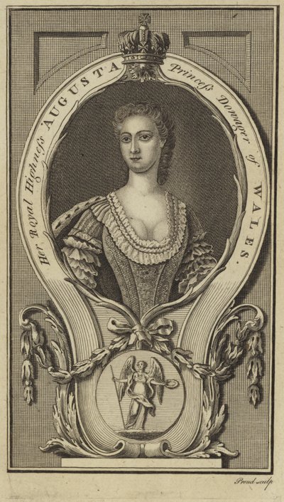 Portrett av prinsesse Augusta av Saxe-Gotha-Altenburg av English School