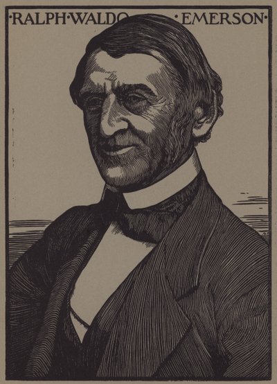 Porträt von Ralph Waldo Emerson von English School