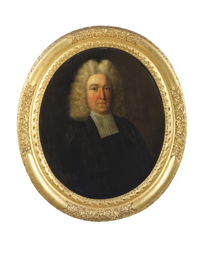 Portrett av pastor Joseph Cookson, tidlig på 1700-tallet (olje på lerret) av English School
