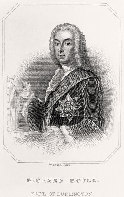 Portrett av Richard Boyle, jarl av Burlington, 1835 av English School