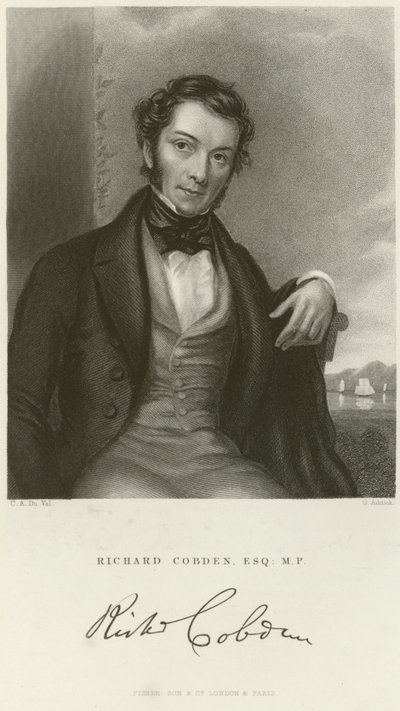 Portrett av Richard Cobden av English School