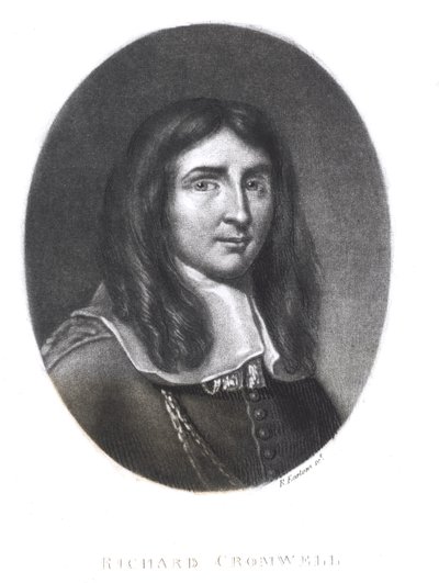 Portrett av Richard Cromwell (1626-1712) gravert av Richard Earlom (1743-1822) fra 