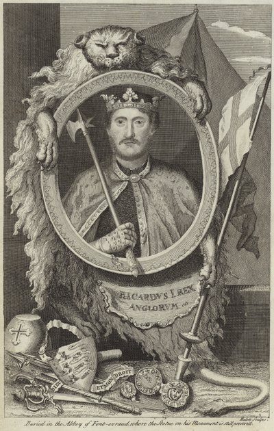 Portrett av Richard I av England av English School