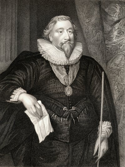 Portrett av Richard Weston, fra Lodges British Portraits, 1823 av English School