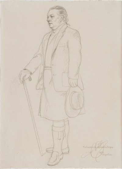 Portrett av Roderick Gradidge, ca. 1987 av English School