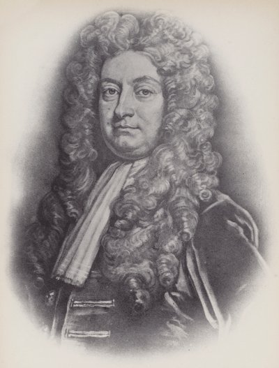 Portrett av Sir Hans Sloane, etter maleriet av Kneller (litho) av English School