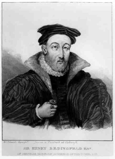 Portrett av Sir Henry Bedingfeld (1511-83) gravert av William Camden Edwards (1777-1855) av English School