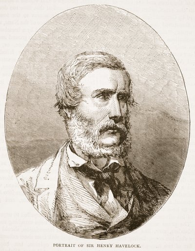 Portrett av Sir Henry Havelock, illustrasjon fra Cassells Illustrated History of England av English School