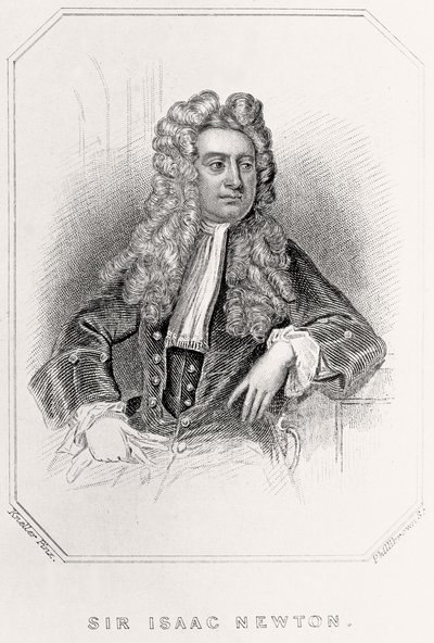 Portrett av Sir Isaac Newton, 1835 av English School
