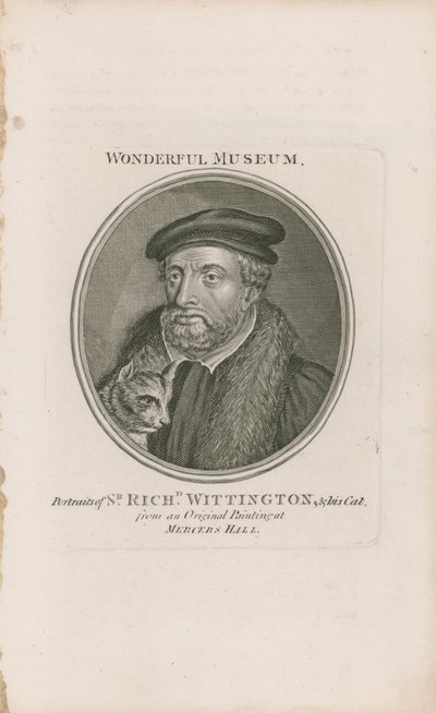 Portrett av Sir Richard Whittington og katten hans av English School