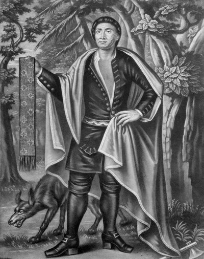 Porträt von Tee Yee Neen Ho Ga Row, Kaiser der Sechs Nationen von English School