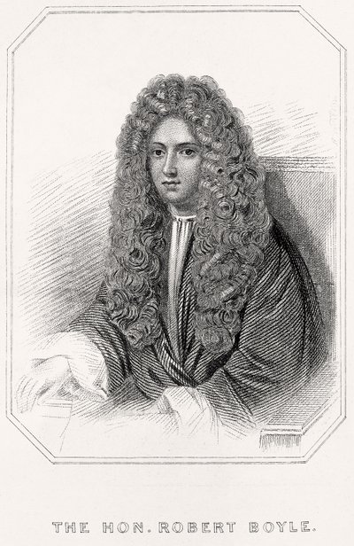 Portrett av den ærede Robert Boyle, 1835 av English School