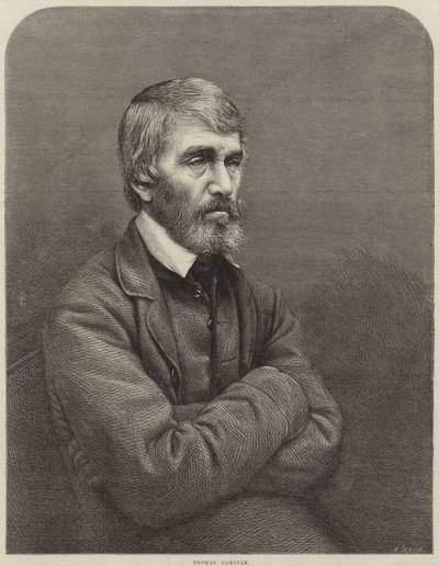 Portrett av Thomas Carlyle av English School