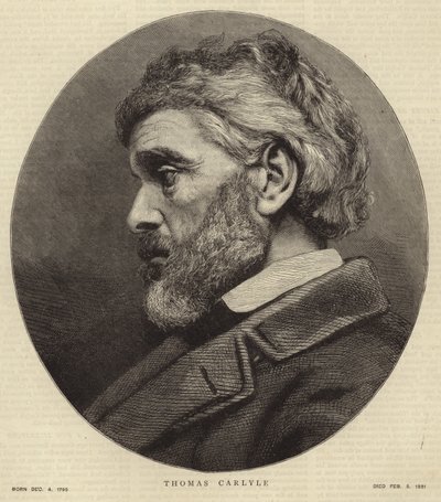 Portrett av Thomas Carlyle av English School