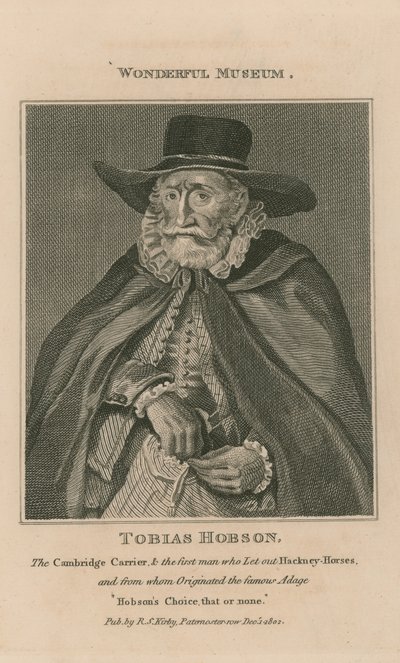 Portrett av Tobias Hobson av English School