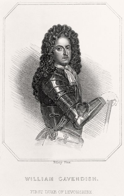 Portrett av William Cavendish, 1. hertug av Devonshire, 1835 av English School