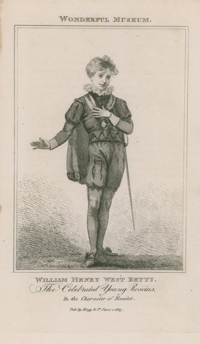 Portrett av William Henry West Betty som Hamlet av English School
