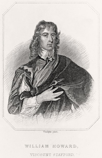 Portrett av William Howard, Viscount Stafford, 1835 av English School