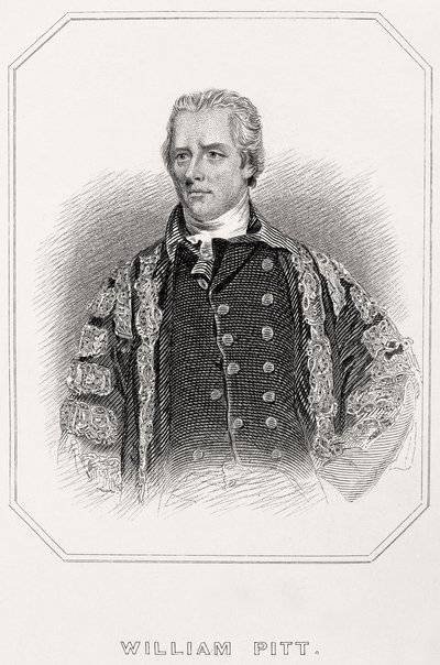 Portrett av William Pitt, 1835 av English School