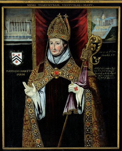 Portrett av William av Wykeham (1325-1404) av English School