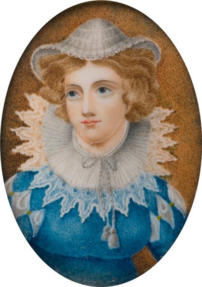 Portrait of a Lady Saaid to be Mary Queen of Scots, ca. 1800-99 (olje på lerret) av English School