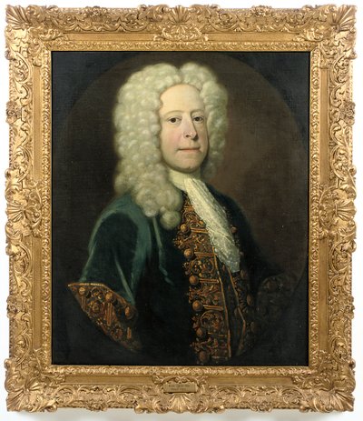 Portrett av en gentleman, tradisjonelt identifisert som Hugh Smith fra Weald Hall, sheriff av Essex (olje på lerret) (par til 469083) av English School