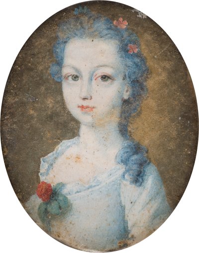 Portrett av en dame, muligens Margaret, grevinne av Cork (1710-1758), ca. 1705-58 (olje på lerret) av English School