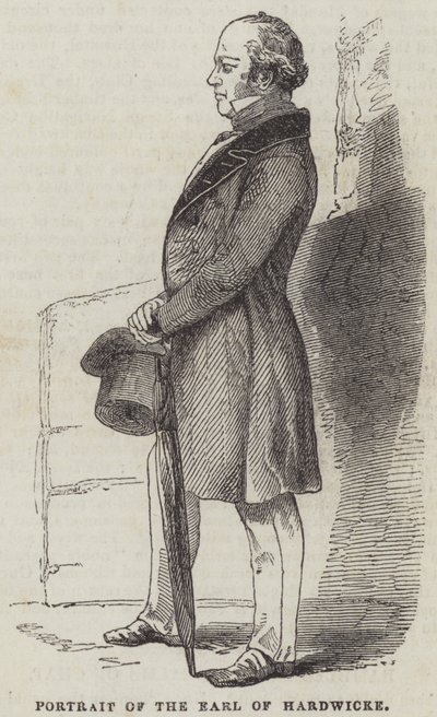Portrett av jarlen av Hardwicke av English School