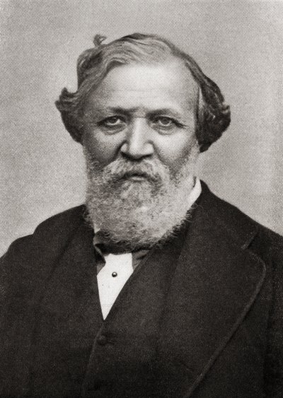 Portrett av den engelske poeten Robert Browning (1812–89) av English School