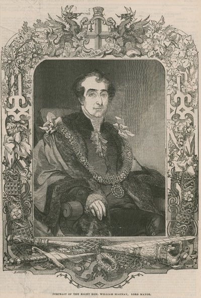 Portrett av den høyre ærede William Magnay, Lord Mayor av English School