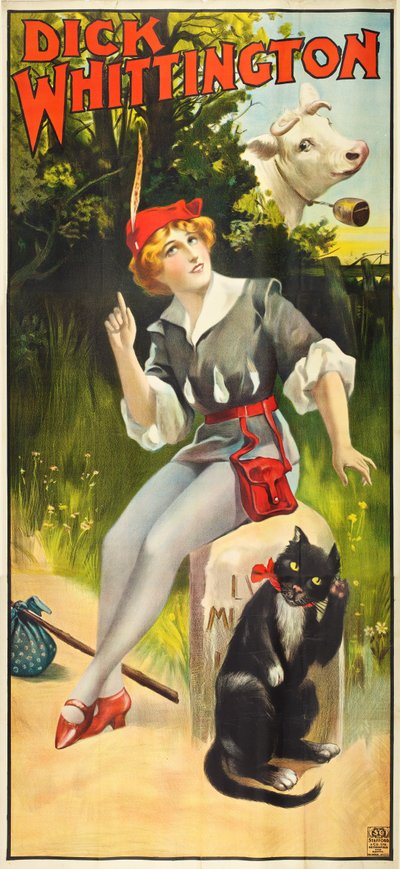 Plakat for «Dick Wittington» av English School