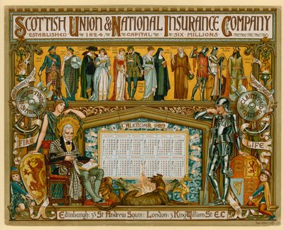 Plakat for Scottish Union & National Insurance Company av English School