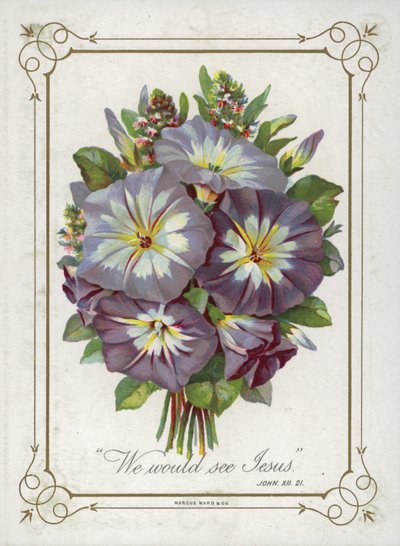 Posy av blomster av English School