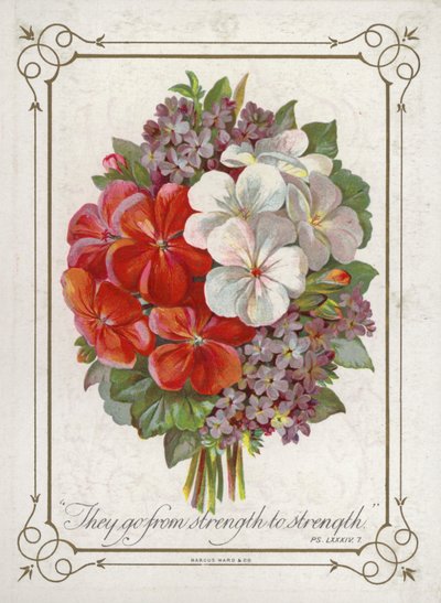 Posy av blomster av English School