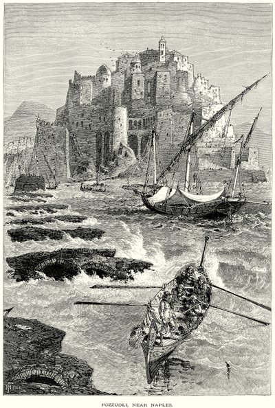 Pozzuoli, nær Napoli (gravering) av English School
