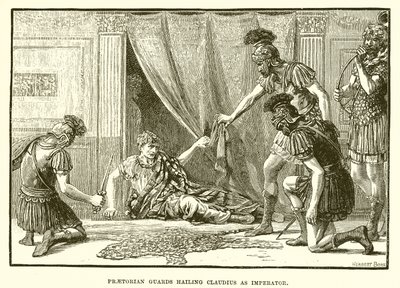 Praetorian-vakter hyller Claudius som imperator av English School