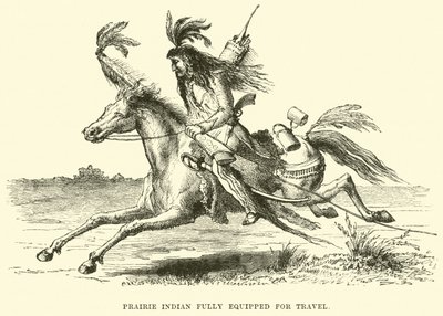 Prairie Indian fullt utstyrt for reise av English School