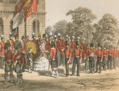 Presentasjon av Krim-medaljer av Hennes Majestet, Horse Guards, London av English School