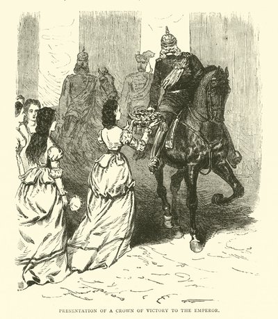 Presentasjon av en seierskrone til keiseren, mars 1871 av English School
