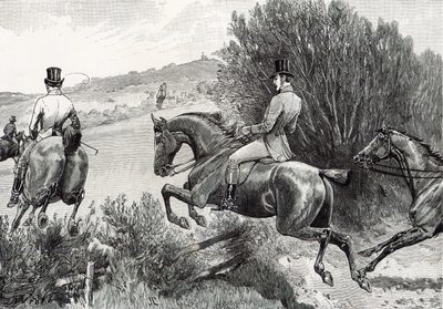 Prince Albert Hunting nær Belvoir Castle av English School
