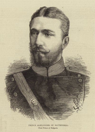 Prins Alexander av Battenberg (gravering) av English School
