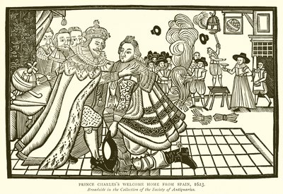 Prins Charles velkommen hjem fra Spania, 1623 av English School
