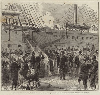 Prins Tokugawa Minbutaiho besøker Serapis i Portsmouth av English School