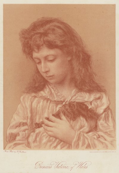 Prinsesse Victoria av Wales (chromolitho) av English School