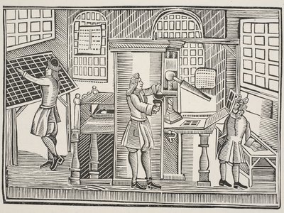 Trykkeriet, ca. 1710 av English School