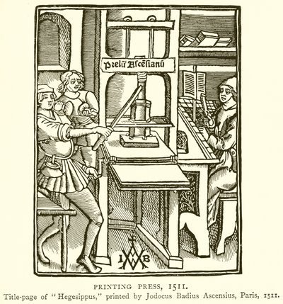 Trykkeri, 1511 av English School
